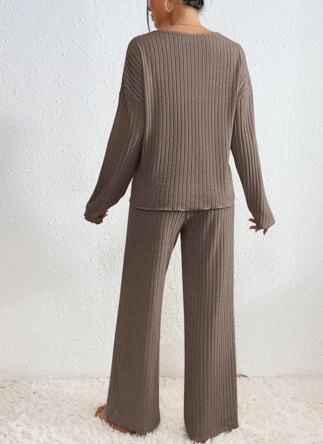 Women's V-Neck Knit Set – Soft Lounge Co-Ord