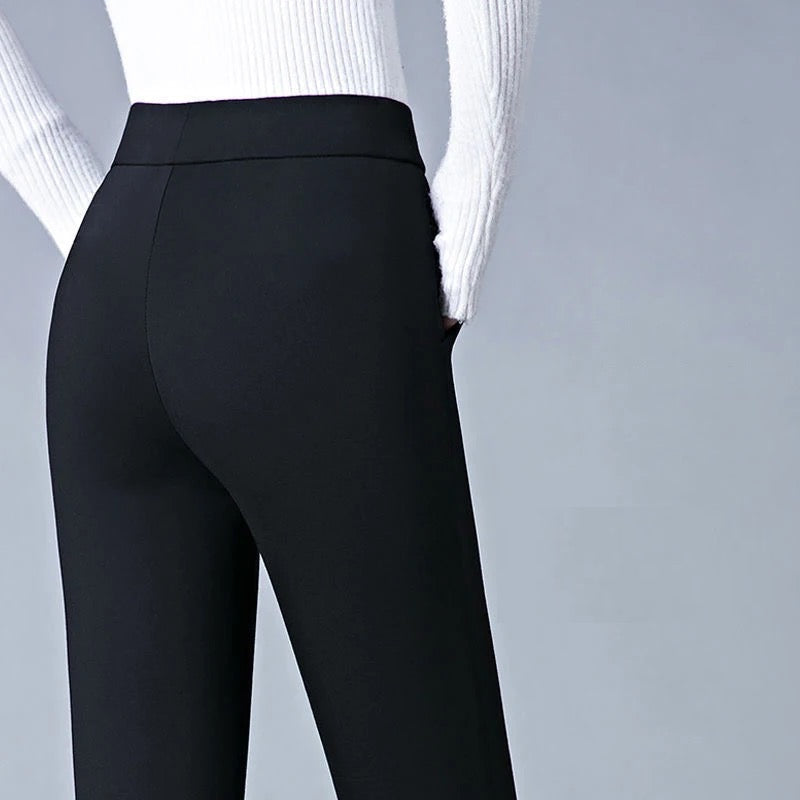 Women's Slim Fit Stretch Trousers – Tailored Day-to-Night Dress Pants