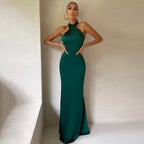 Women's Draped Halter Gala Dress – Formal Evening Occasion Dress