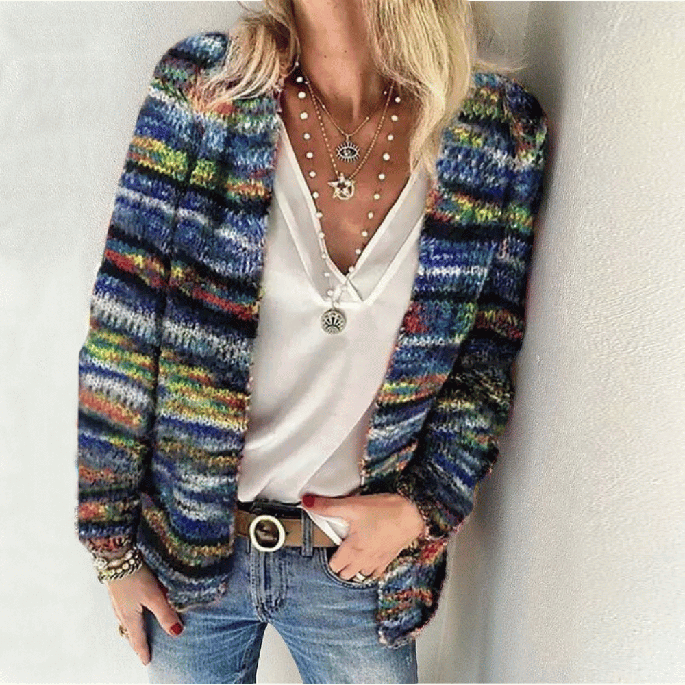 Women's Fluffy Oversized Cardigan – Relaxed Open Front Cardigan
