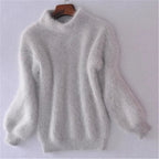 Women's Chunky Turtleneck Sweater – Black High Neck Winter Pullover