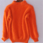 Women's Chunky Turtleneck Sweater – Black High Neck Winter Pullover
