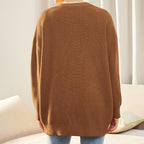 Women's Oversized Button Cardigan – Relaxed Long Sleeve Cardigan