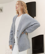 Women's Oversized Button Cardigan – Relaxed Long Sleeve Cardigan