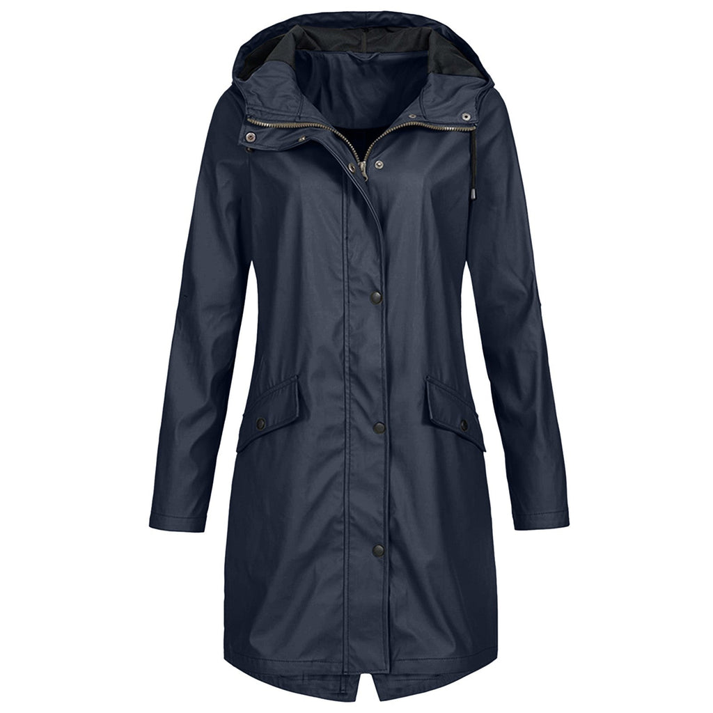 Women's Hooded Rain Jacket – Adjustable Lightweight Outdoor Jacket