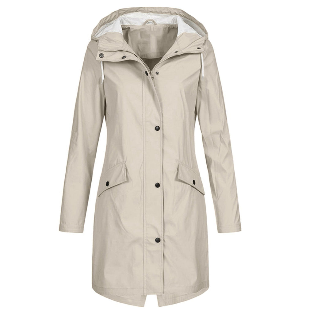 Women's Hooded Rain Jacket – Adjustable Lightweight Outdoor Jacket