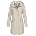 Women's Hooded Rain Jacket – Adjustable Lightweight Outdoor Jacket