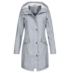 Women's Hooded Rain Jacket – Adjustable Lightweight Outdoor Jacket
