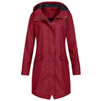 Women's Hooded Rain Jacket – Adjustable Lightweight Outdoor Jacket