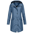 Women's Hooded Rain Jacket – Adjustable Lightweight Outdoor Jacket