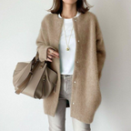 Women's Pocket Cardigan – Relaxed Long Sleeve Layering Cardigan