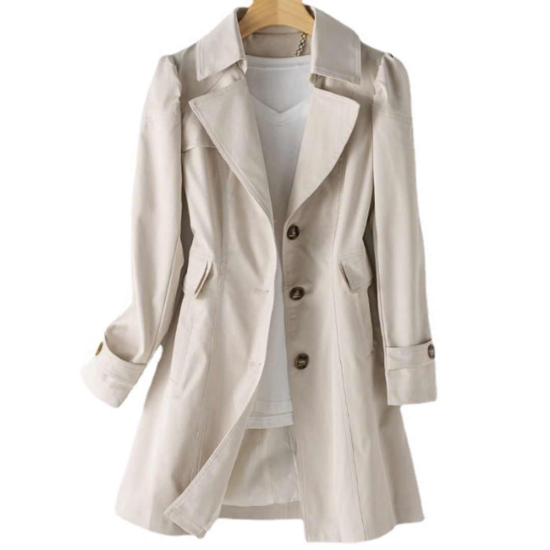 Women's Tailored Trench Coat – Classic Longline Lapel Coat