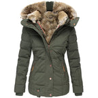 Women's Fur Hood Winter Jacket – Water Resistant Fleece Lined Parka