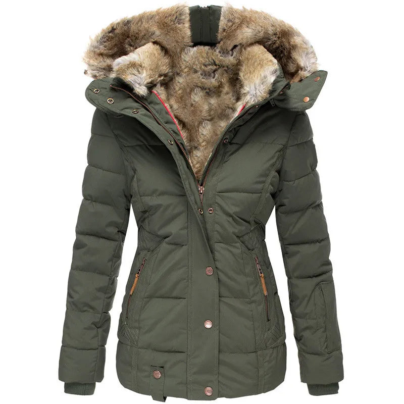 Women's Mid Length Winter Jacket – Fleece Lined Weather Resistant Coat