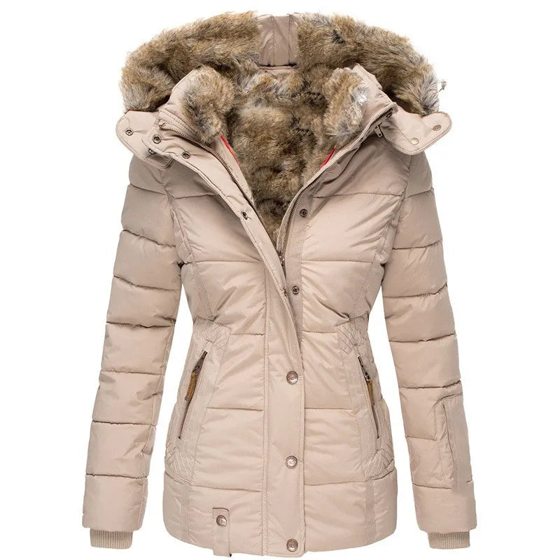 Women's Mid Length Winter Jacket – Fleece Lined Weather Resistant Coat