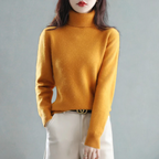 Women's Winter Turtleneck Sweater – Classic High Neck Knit Pullover