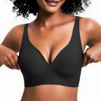 Women's Wireless V-Neck Bra – Seamless Everyday Support Bra