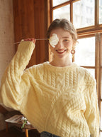 Women's Asymmetrical Shoulder Sweater – Cropped Open Neck Ribbed Sweater