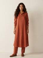 Women's Wide Leg Blouse Set – Button-Up Pants Set