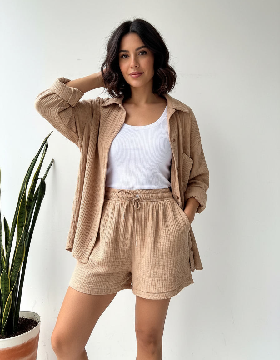 Women's Summer Shorts Set – Casual Lounge Set