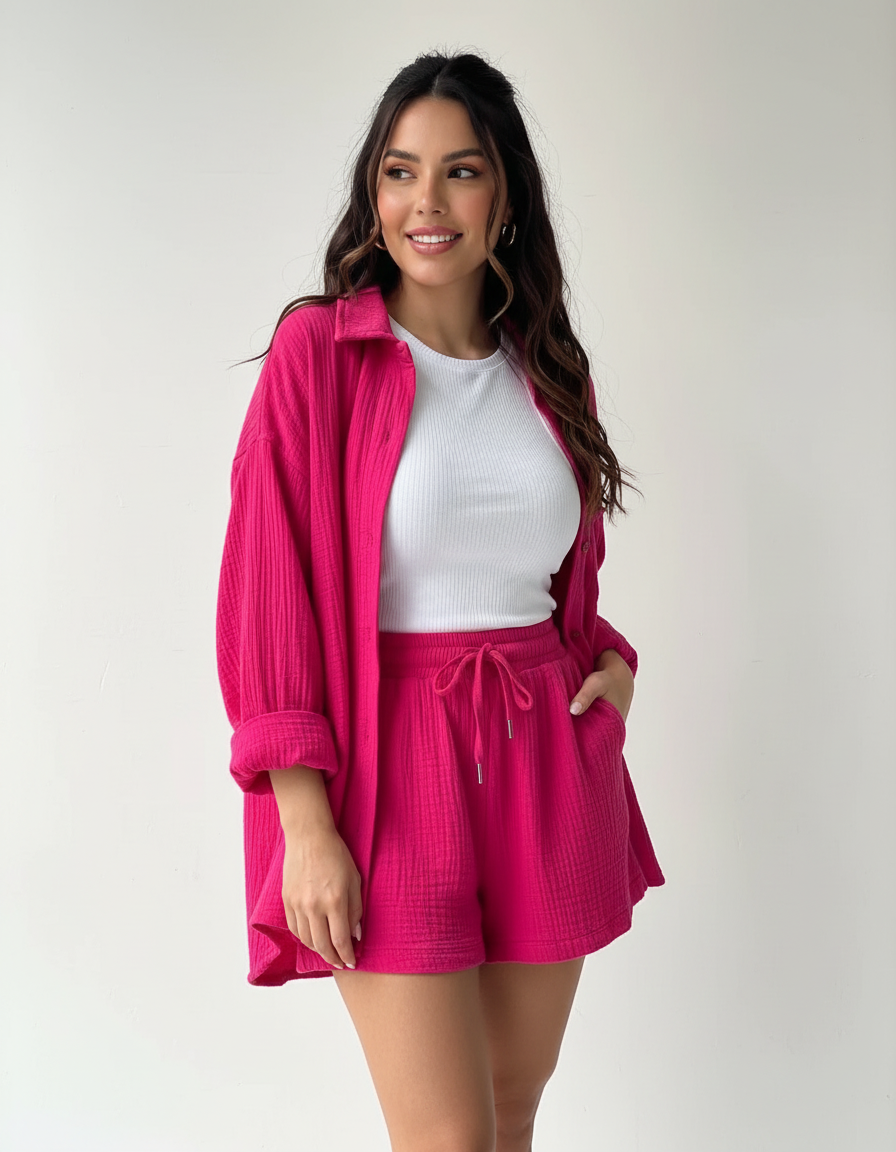 Women's Summer Shorts Set – Casual Lounge Set