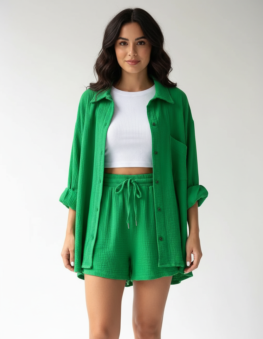 Women's Summer Shorts Set – Casual Lounge Set
