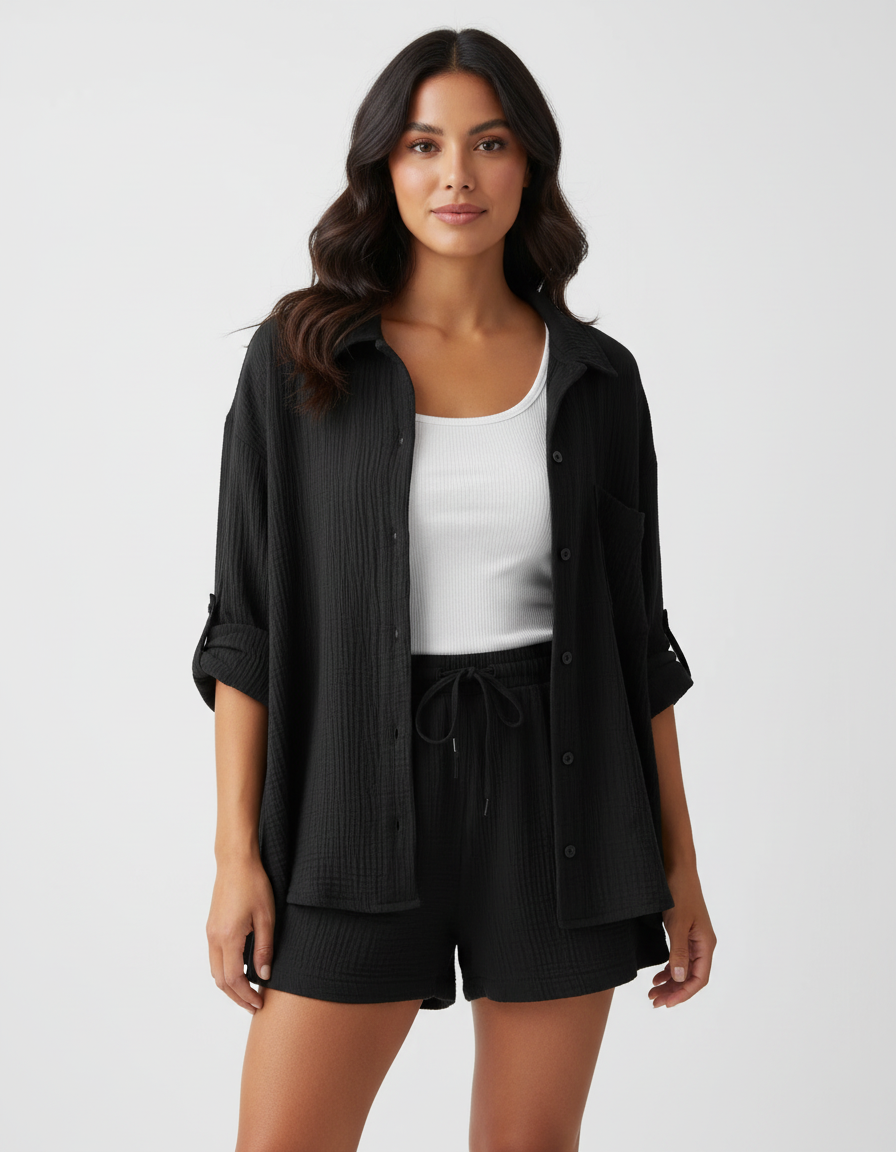 Women's Summer Shorts Set – Casual Lounge Set