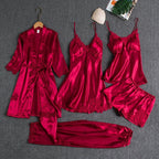 Women's Lace Sleepwear Set – Satin Pajama Set