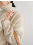 Women's Turtleneck Sweater – Soft High Neck Long Sleeve Knit Pullover