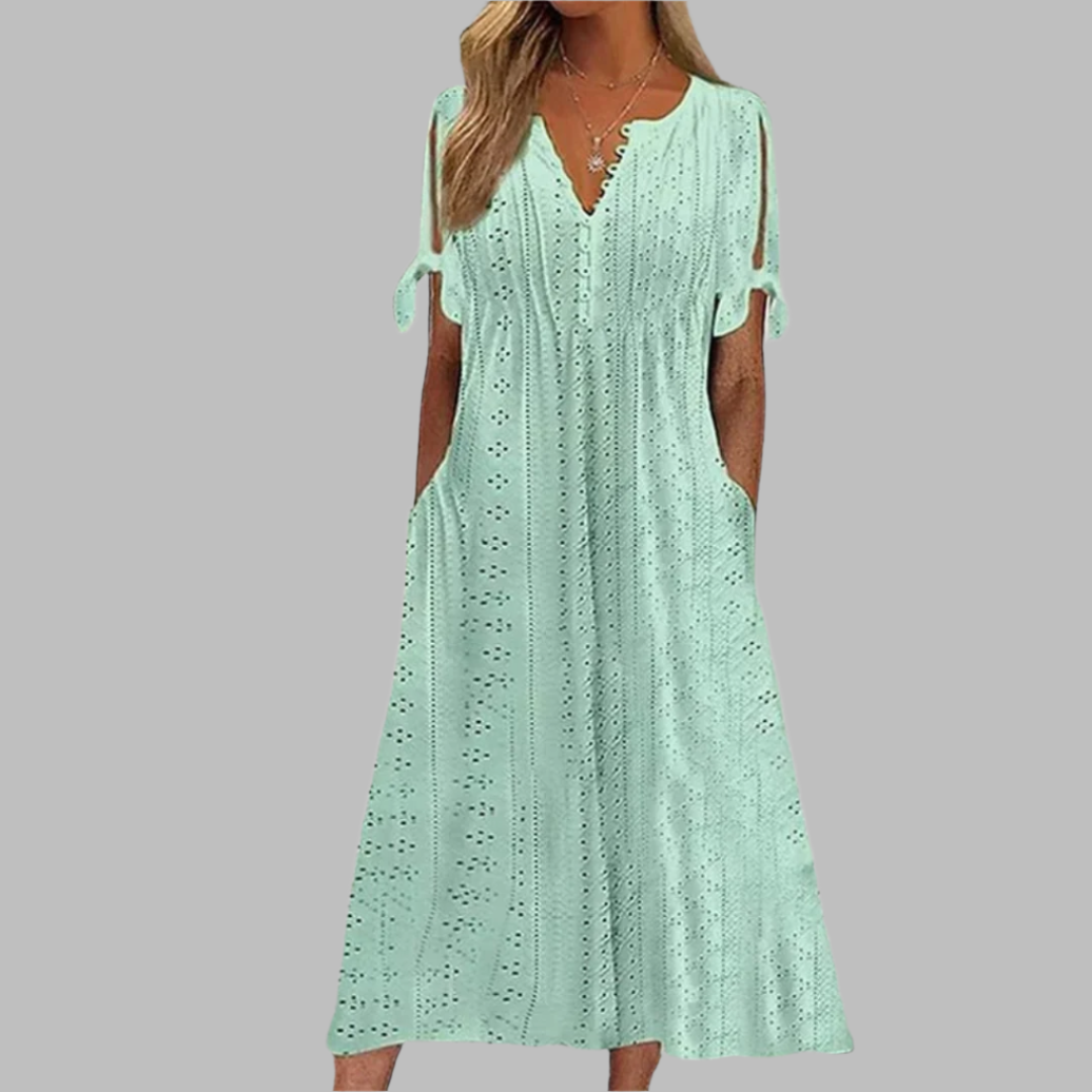 Women's Flowy Boho Midi Dress – Vacation Summer Dress