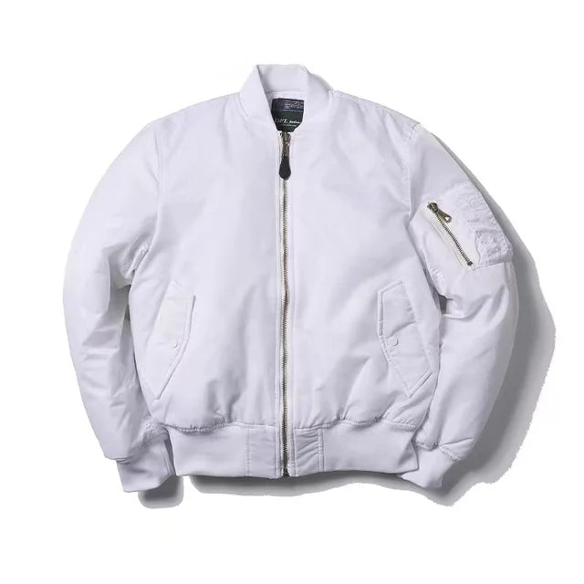 Women's MA-1 Bomber Jacket – Classic Zip-Up Flight Jacket