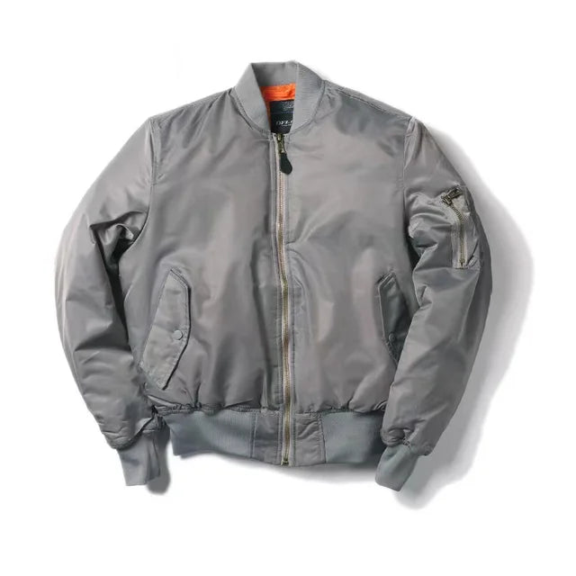 Women's MA-1 Bomber Jacket – Classic Zip-Up Flight Jacket