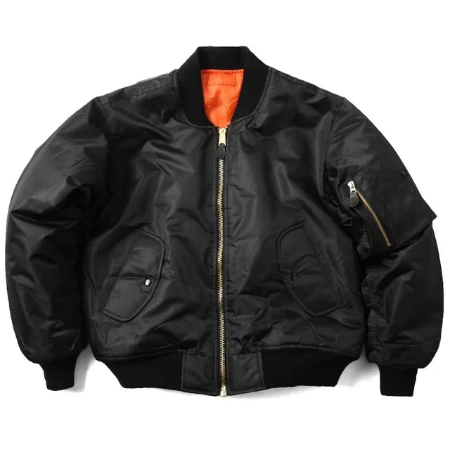 Women's MA-1 Bomber Jacket – Classic Zip-Up Flight Jacket