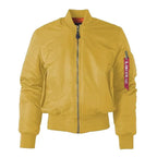Women's MA-1 Bomber Jacket – Classic Zip-Up Flight Jacket