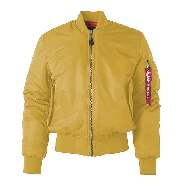 Women's MA-1 Bomber Jacket – Classic Zip-Up Flight Jacket