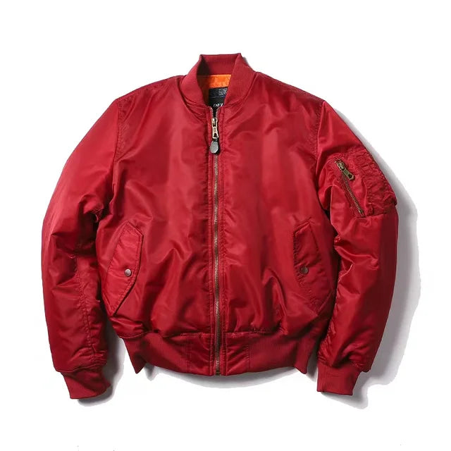 Women's MA-1 Bomber Jacket – Classic Zip-Up Flight Jacket