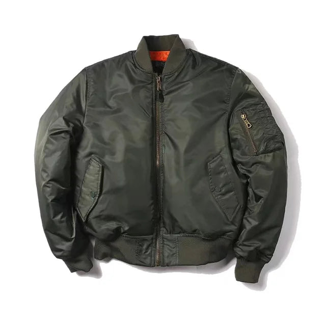 Women's MA-1 Bomber Jacket – Classic Zip-Up Flight Jacket