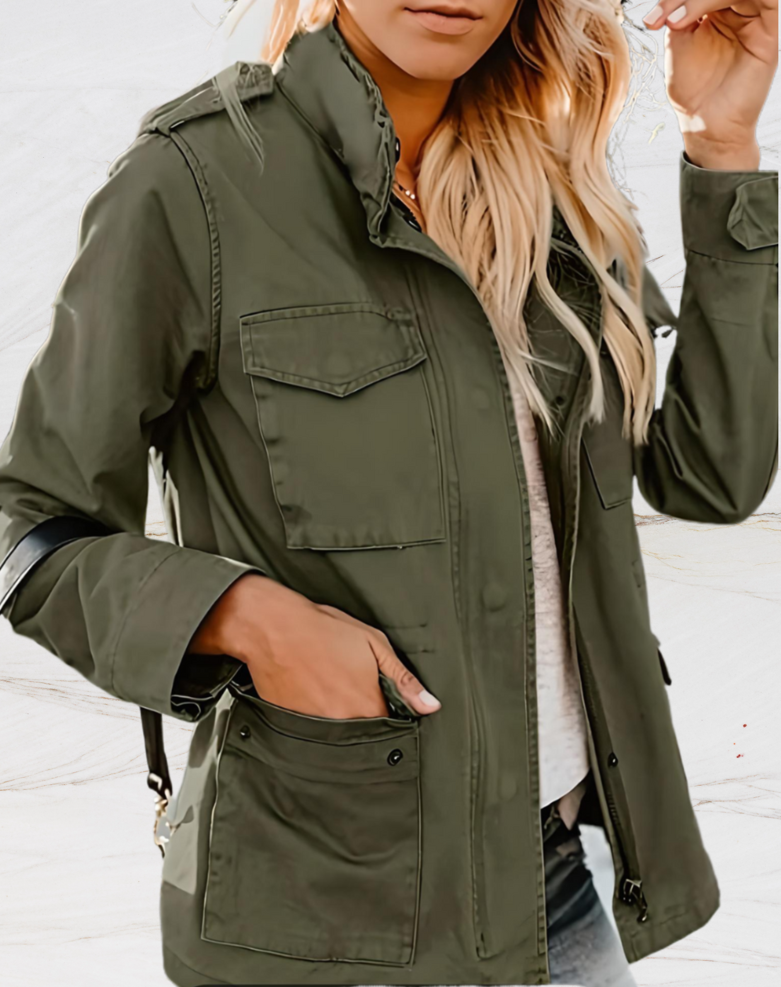 Women's Utility Jacket – Lightweight Casual Jacket – Claire