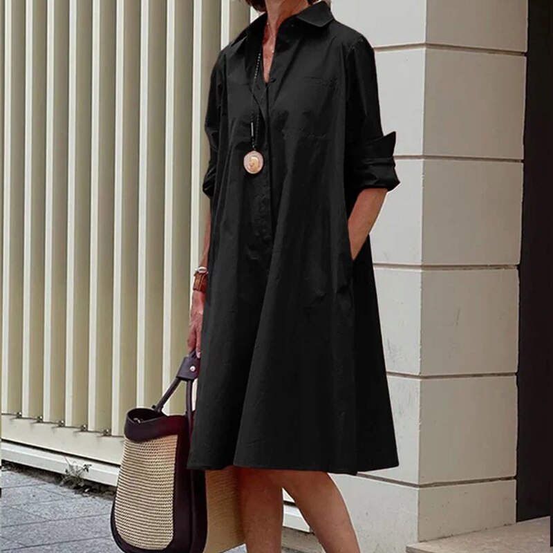Women's Casual Midi Dress – Lightweight Summer Dress – Agnes