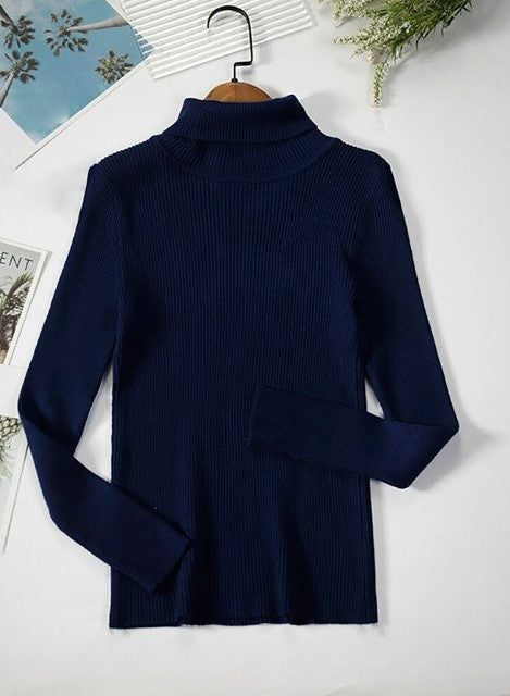 Women's Turtleneck Sweater – Classic Roll Neck Winter Sweater