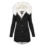 Women's Fleece Lined Winter Jacket – Hooded Wind Resistant Cold Weather Coat