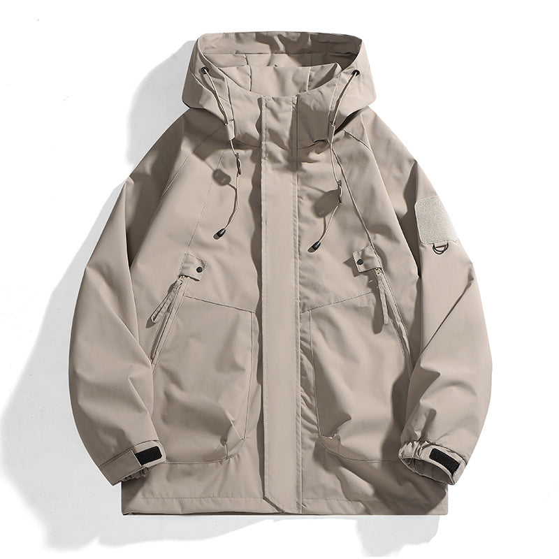 Women's Hooded Outdoor Jacket – Adjustable Lightweight Zip-Up Jacket
