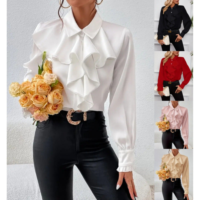 Women's Dressy Ruffle Blouse – Elegant Sleeve Blouse