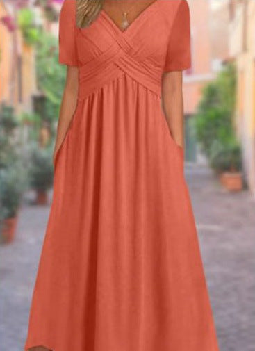 Women's Classic Midi Dress – Flowy Day-to-Night Dress