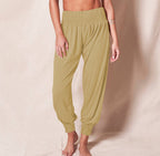 Women's Elastic Waist Jogger Pants – Relaxed Ankle Cuff Leisure Trousers