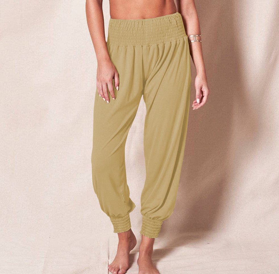 Women's Elastic Waist Jogger Pants – Relaxed Ankle Cuff Leisure Trousers