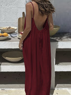 Women's Spaghetti Strap Dress – Flowy Sleeveless Summer Dress