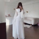 Women's Bell Sleeve Maxi Dress – Tiered Evening Dress