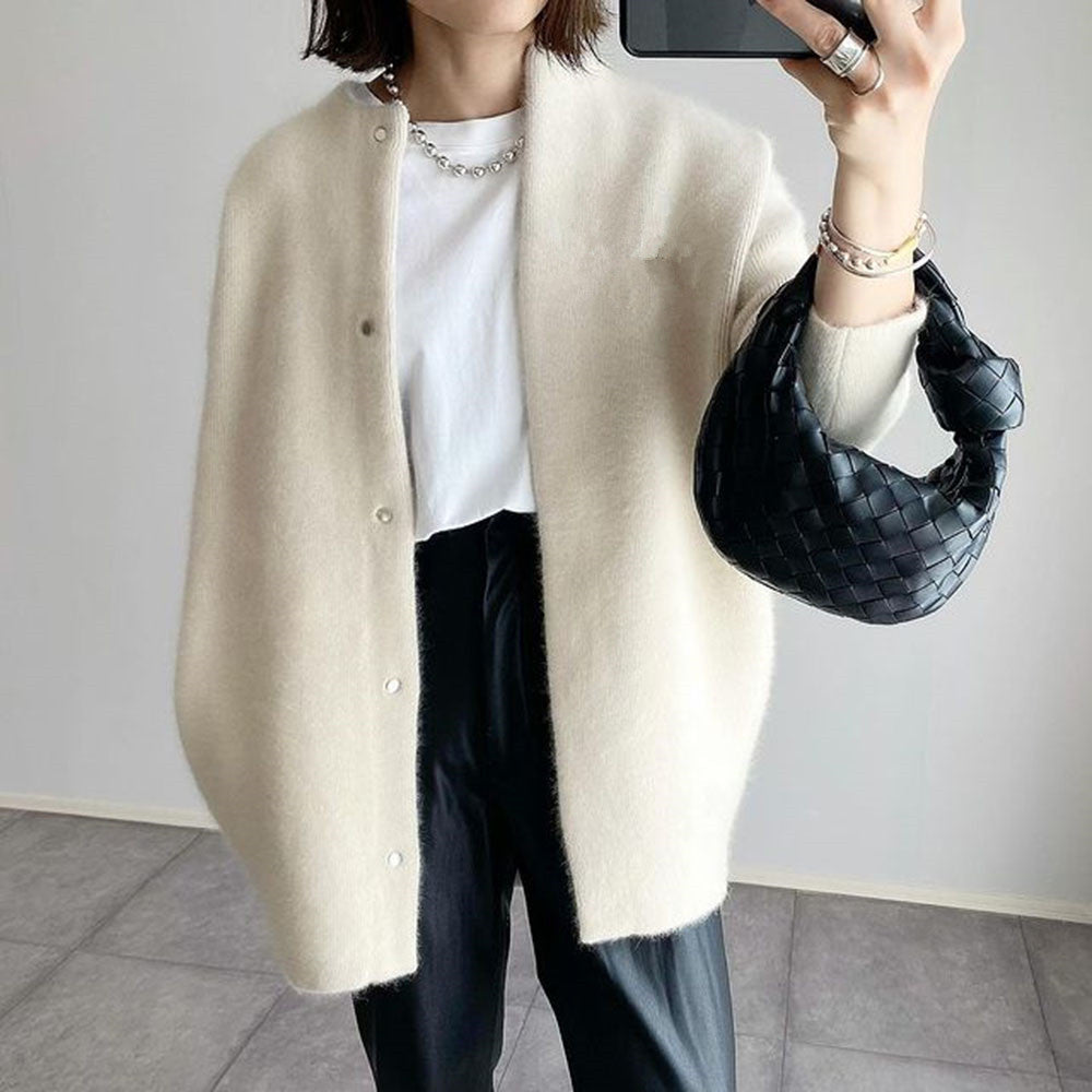 Women's Button Front Duster Cardigan – Mid-Length Knit Layer