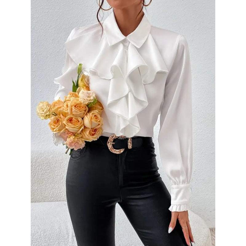Women's Dressy Ruffle Blouse – Elegant Sleeve Blouse
